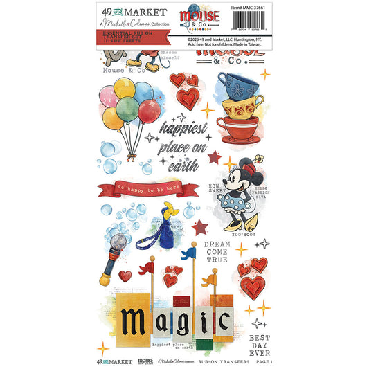 49 & Market - Mouse & Co 6X12 Essentials Rub-Ons (MMC-37661)…