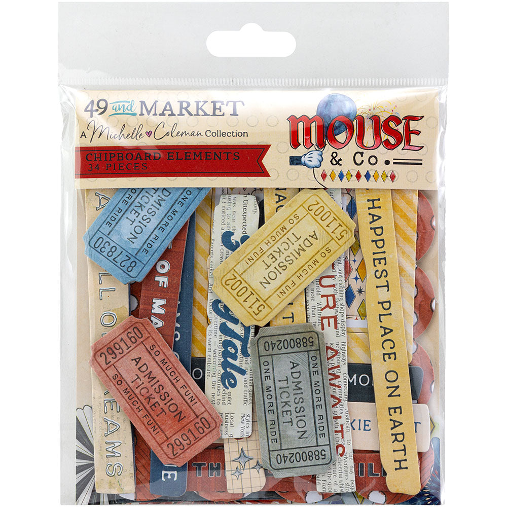 49 & Market - Mouse & Co Chipboard Set (MMC-37722)…