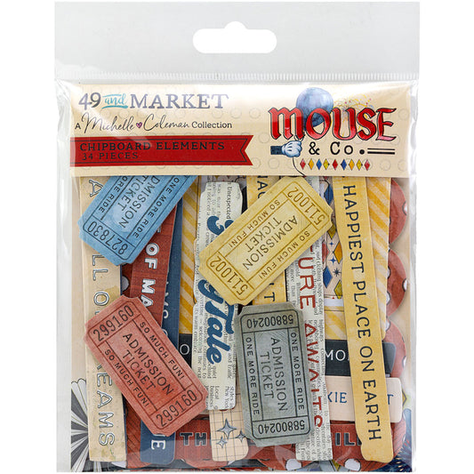 49 & Market - Mouse & Co Chipboard Set (MMC-37722)…