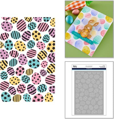 Spellbinders - Layered Ornate Eggs Stencils by Simon Hurley STN124