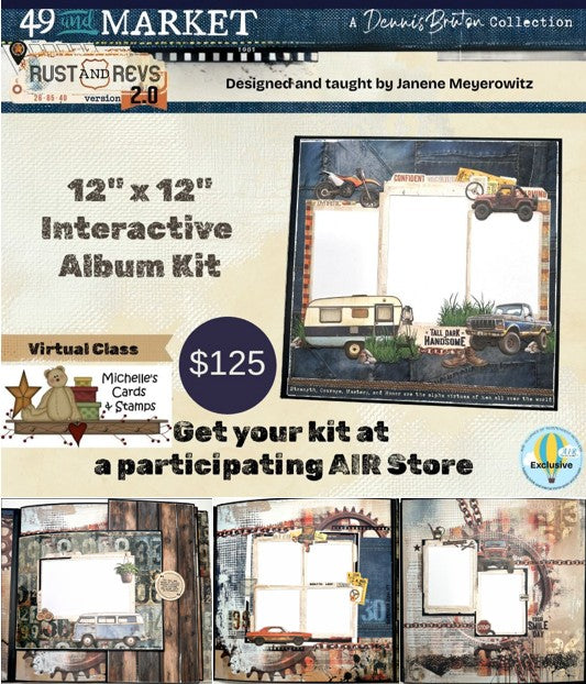 49&Market - Rust & Rev's 2.0 12x12" Interactive Album Kit and Virtual Class