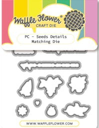 Waffle Flower - Postage Collage Seed Details Matching die - 422478