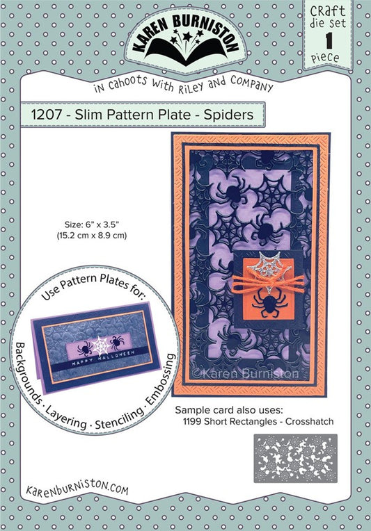 Karen Burniston - 1207 Slim Pattern Plate - Spiders