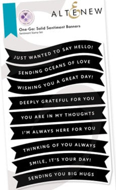 Altenew - One Go: Solid Sentiment Banners (stamp and die set)