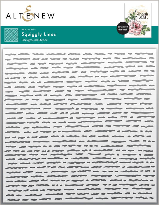 Altenew - Squiggly Lines Background Stencil - sold out