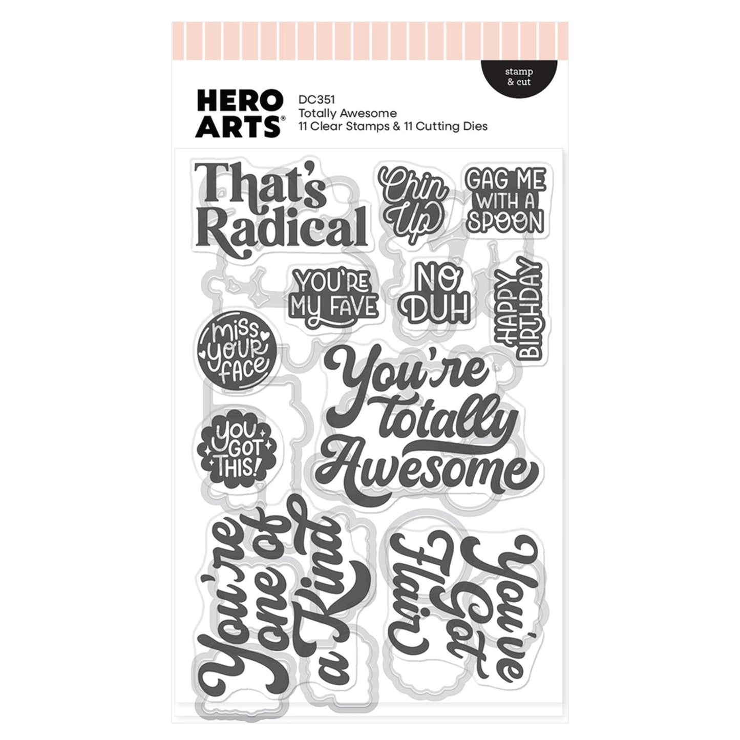 Hero Arts/Spellbinders - Totally Awesome (stamp and die set)