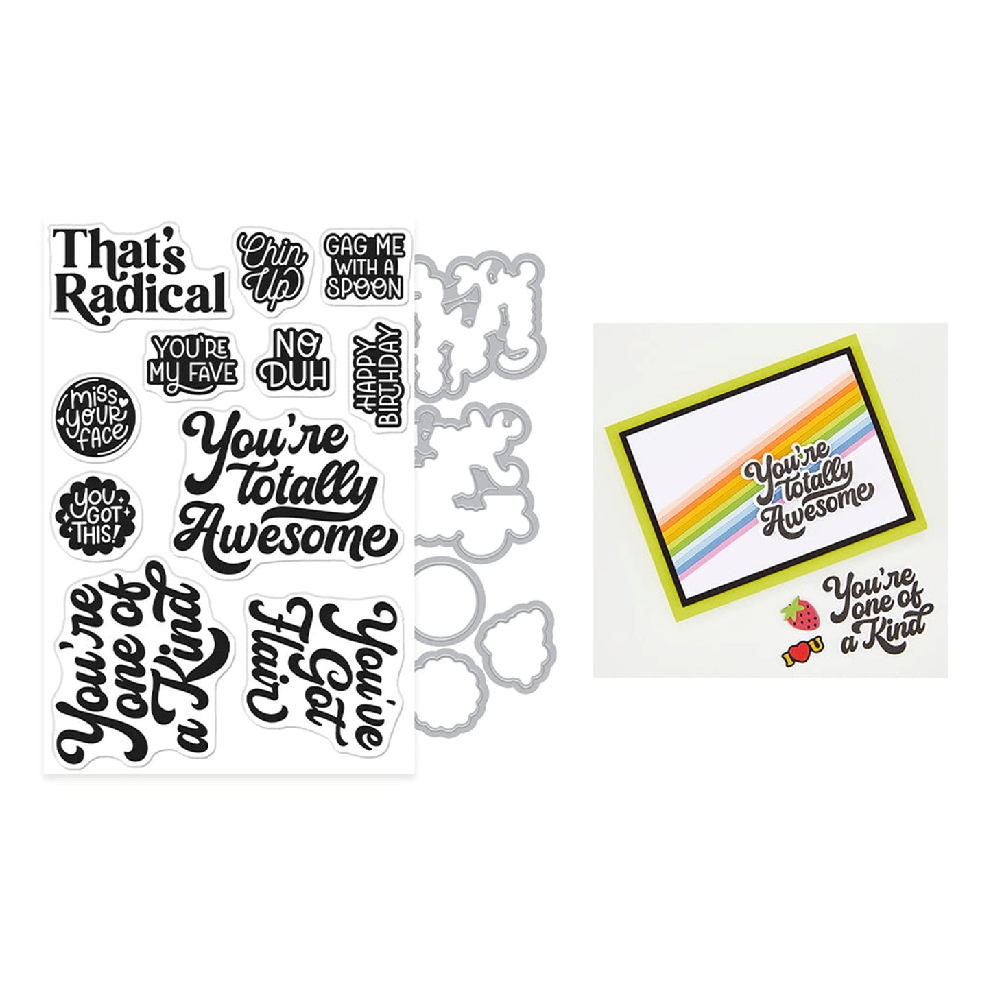Hero Arts/Spellbinders - Totally Awesome (stamp and die set)
