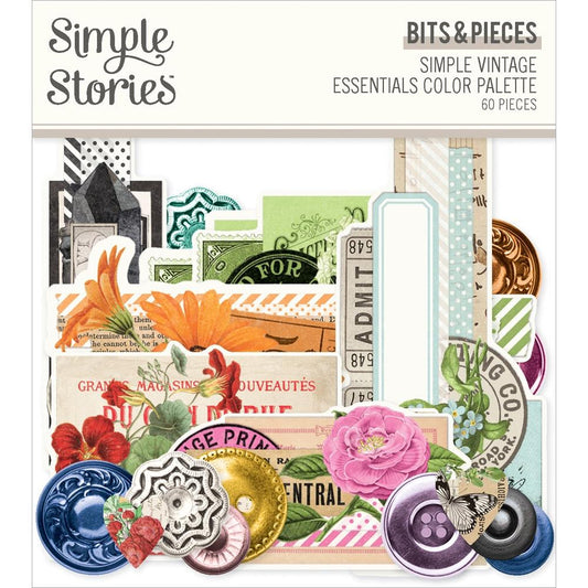 Simple Stories Essentials Color Palette - Bits & Pieces Die-cut set 60pkg (VP22230)