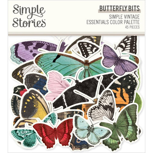 Simple Stories Essentials Color Palette - Bits & Pieces Die Cuts - Butterfly 44pkg (VCP22231)