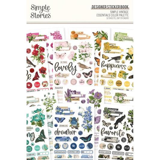 Simple Stories Essentials Color Palette - Stickers Book (12 sheets) VCP22235