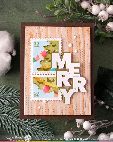Waffle Flower - Overlapping Vertical Merry die set