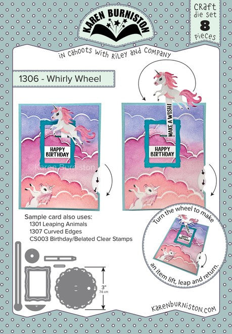 Karen Burniston Die Set - 1306 Whirly Wheel