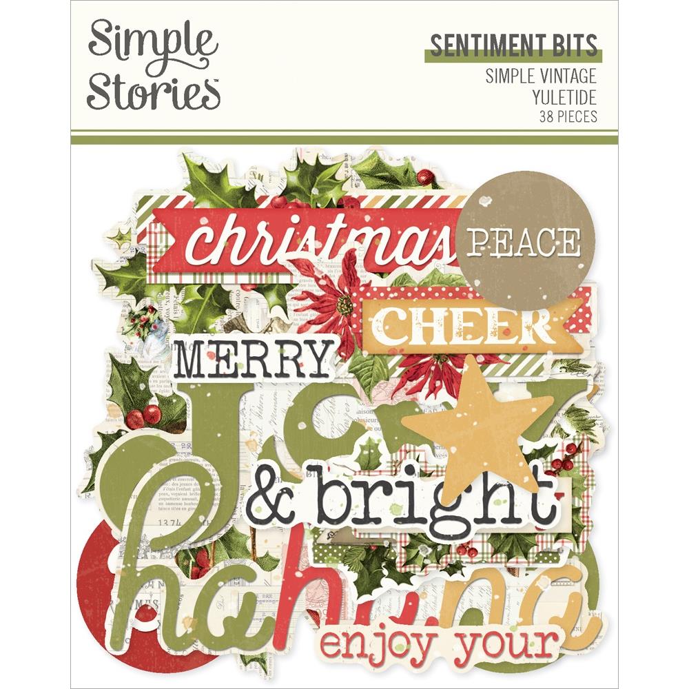 Simple Stories Simple Vintage Yuletide Bits & Pieces Sentiments