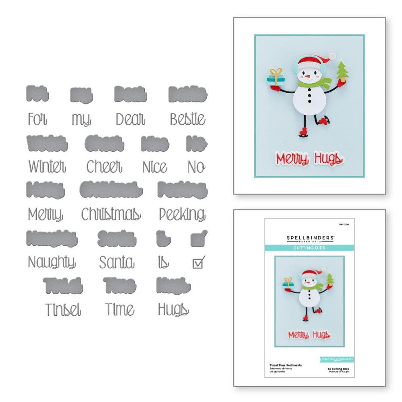 Spellbinders S4-1224 Tinsel Time Sentiment