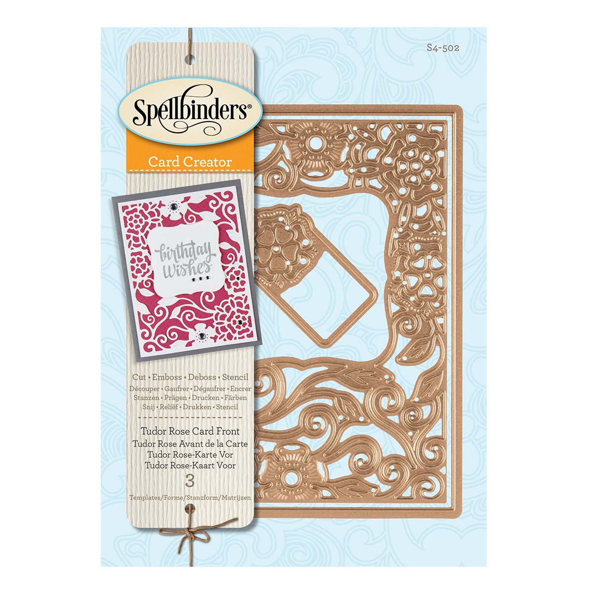 Spellbinders S4-502 Tudor Rose Card Front