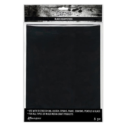 Tim Holtz Distress Black Heavystock 5/Pkg (TDA79293)