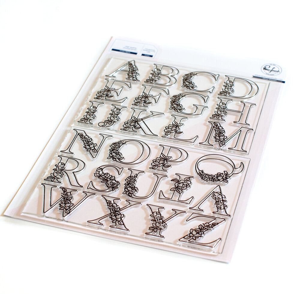 PinkFresh Studio - 120421 Inna Alpha Stamp Set & 120521 Die Set - out of stock