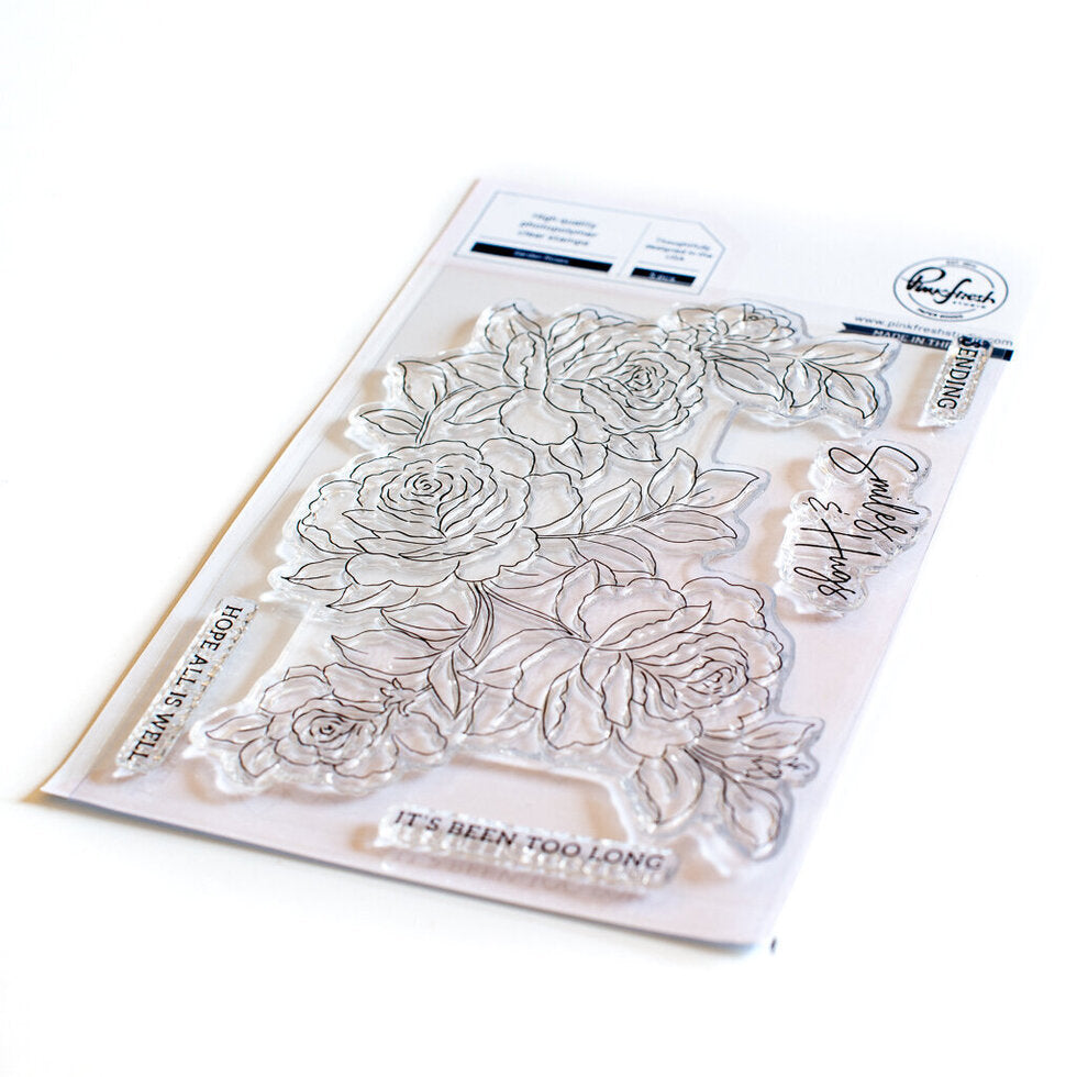 PinkFresh Studio - 131121 Garden Roses Stamp Set & 131221 Die Set - out of stock