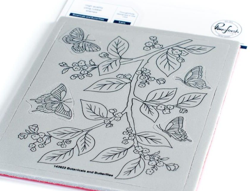 PinkFresh - 143922 Botanicals and Butterflies stamp set