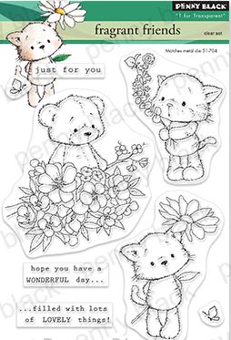 Penny Black - 30-807/51-704 Fragrant Friends (stamp & die set)