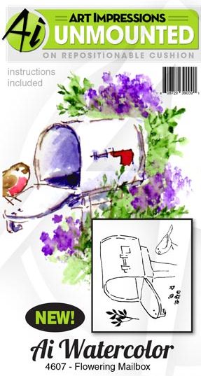Art Impressions - Watercolour Flowering Mailbox (4607)*