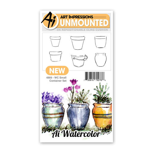 Art Impressions - 4869 Watercolour Small Container Set*