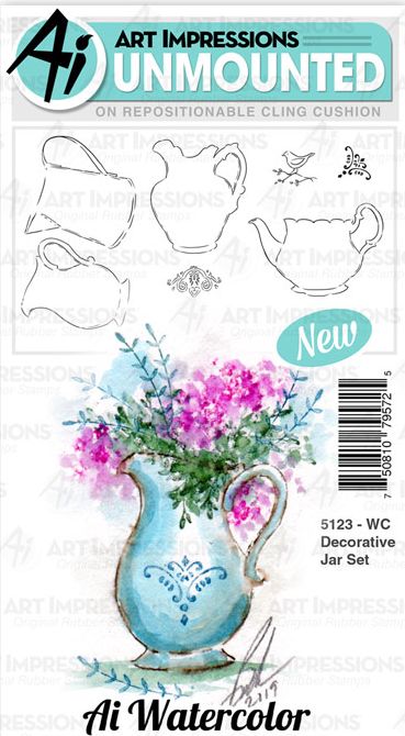 Art Impressions - 5123 WC Decorative Jar*