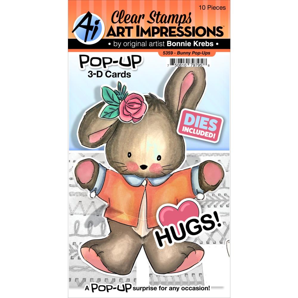 Art Impressions Pop-Ups Clear Stamp & Die Set 5359 Bunny*