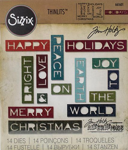 Tim Holtz/Sizzix 661601 Holiday Words #2..*