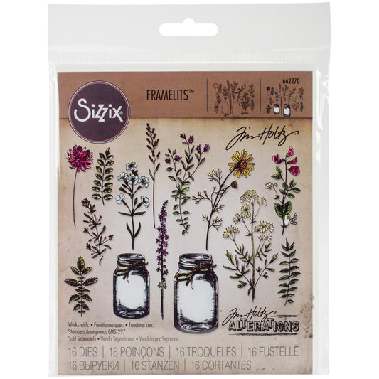 Tim Holtz / Sizzix - 662270 Framelets Flower Jar - out of stock*