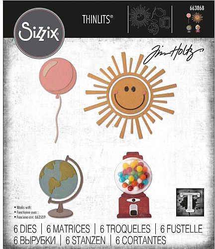 Tim Holtz / Sizzix 663868 Circle Play Thinlits set.......