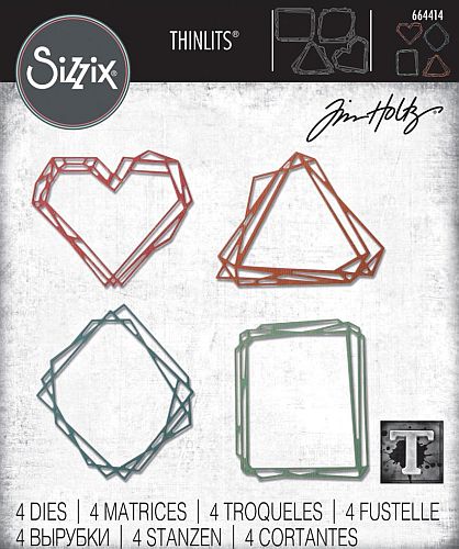 Tim Holtz / Sizzix 664414 Geo Frames Thinlits set*