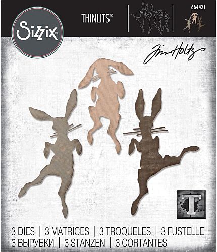 Tim Holtz / Sizzix 664421 Bunny Hop Thinlits set- sold out