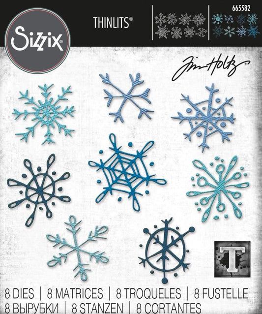 Tim Holtz / Sizzix - 665582 Scribbly Snowflakes*