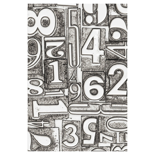 Tim Holtz / Sizzix - Numbered Texture Fades Embossing Folder (665753)*