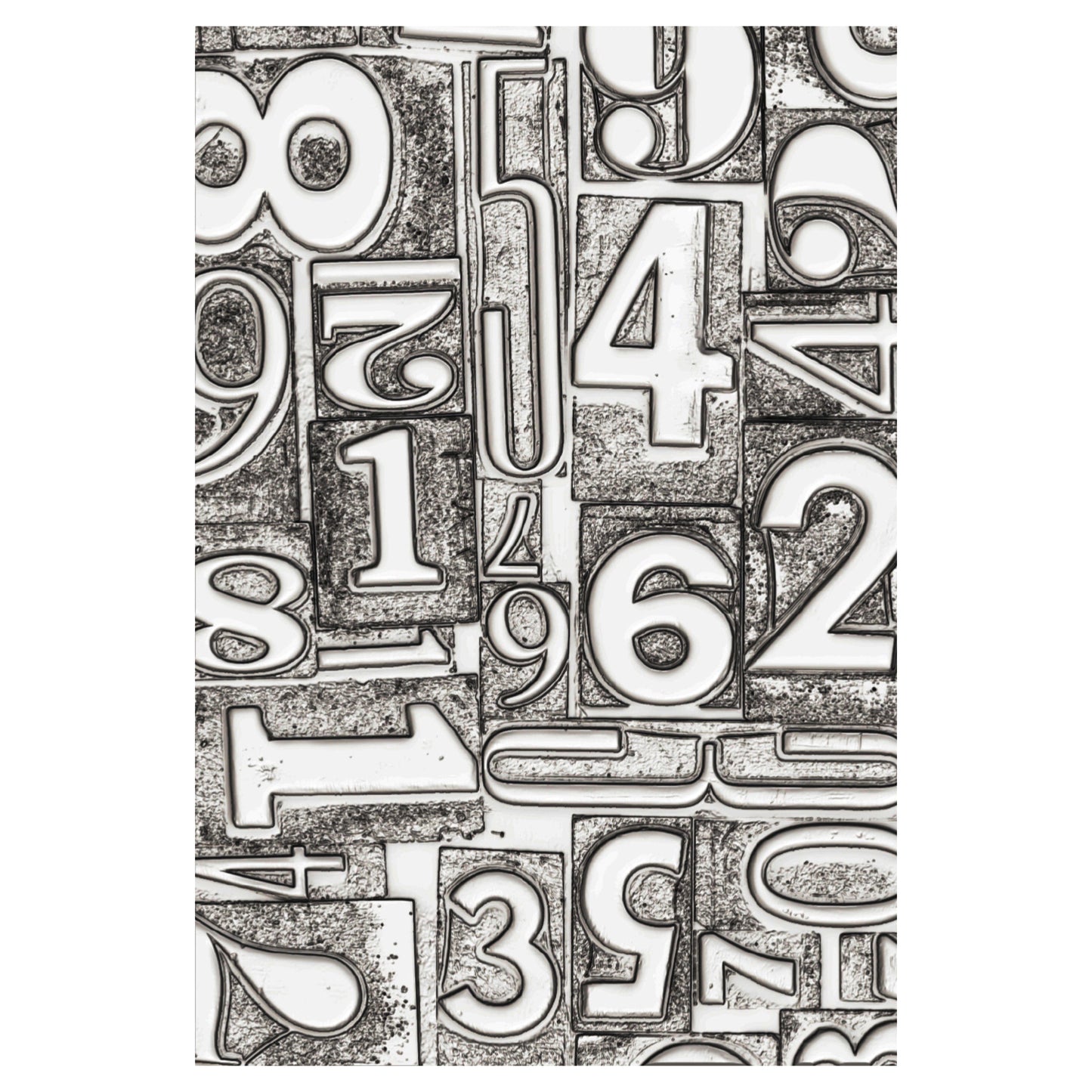 Tim Holtz / Sizzix - Numbered Texture Fades Embossing Folder (665753).....