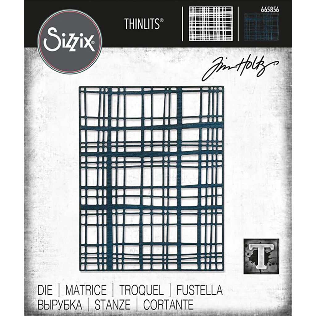 Tim Holtz / Sizzix - 665856 Simple Plaid Thinlits die*