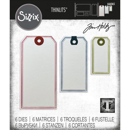 Tim Holtz / Sizzix 666065 Framed Tags Thinlits set*