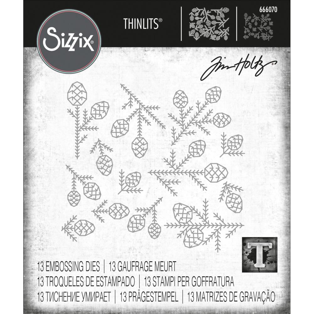 Tim Holtz / Sizzix 666070 Pine Patterns Thinlits die......