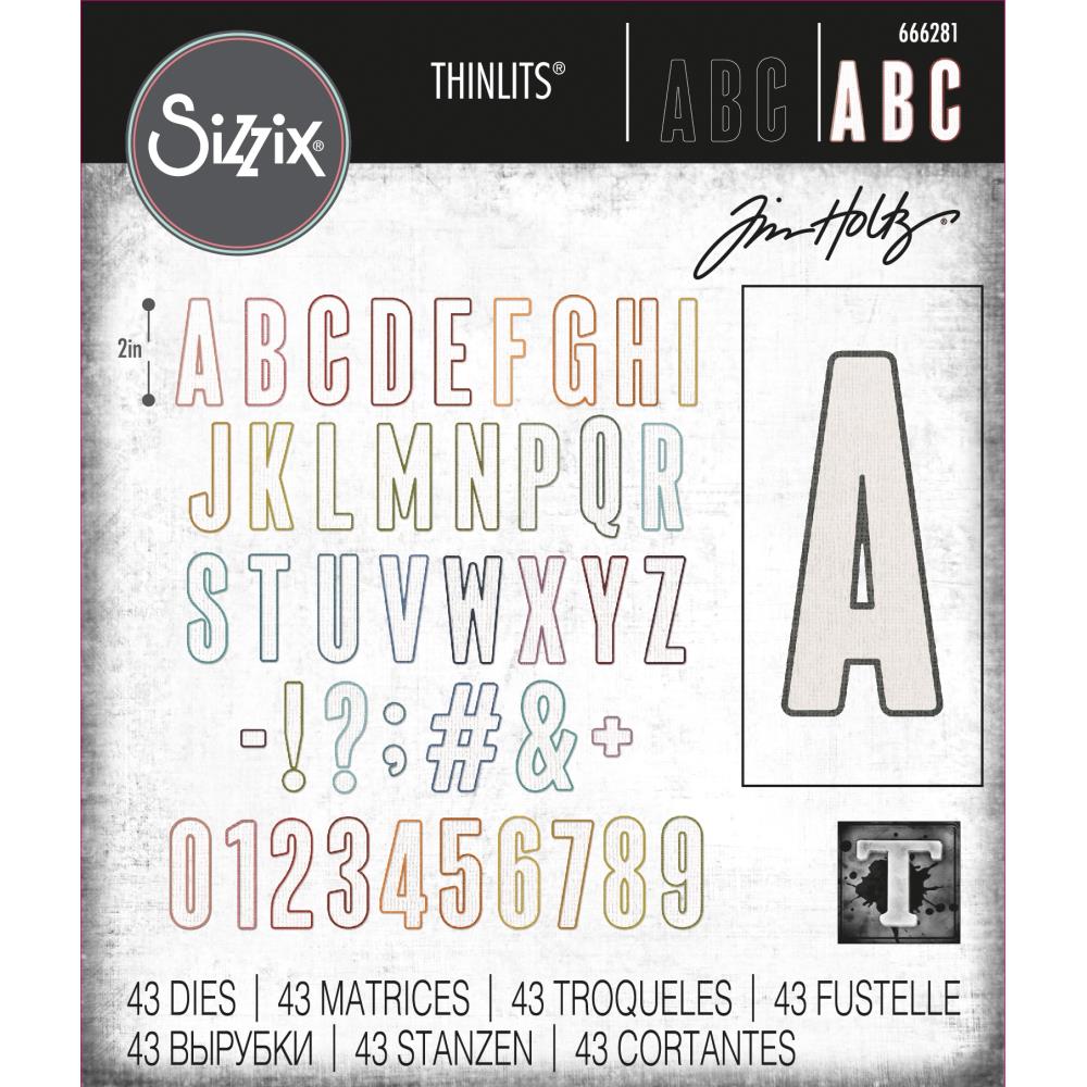 Tim Holtz / Sizzix - 666281 Alphanumeric Bulletin - sold out*