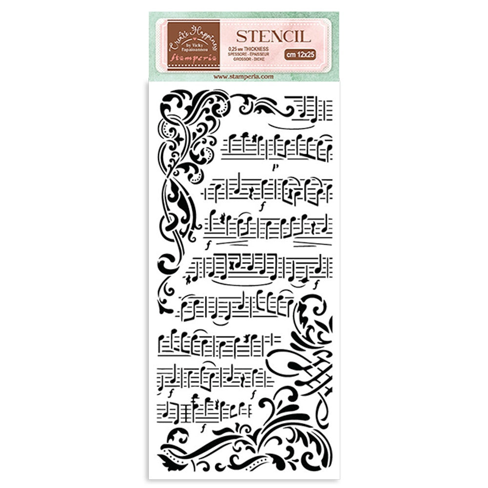 Stamperia - Create Happiness - Music Stencil (KSTDL67)