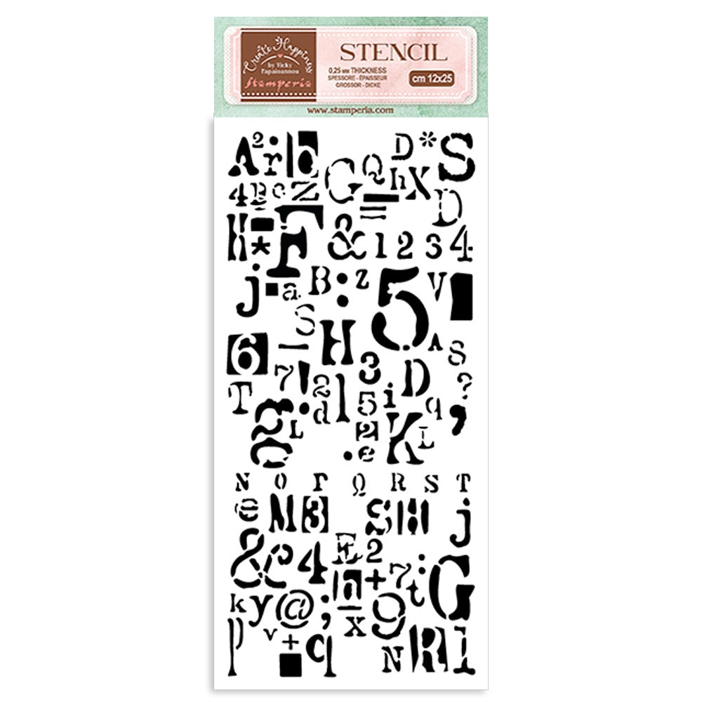 Stamperia - Create Happiness - Letter & Number stencil set (KSTDL69)*