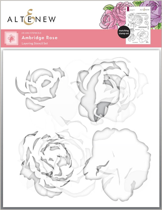 Altenew - Ambridge Rose Simple Colouring Stencil 4in1