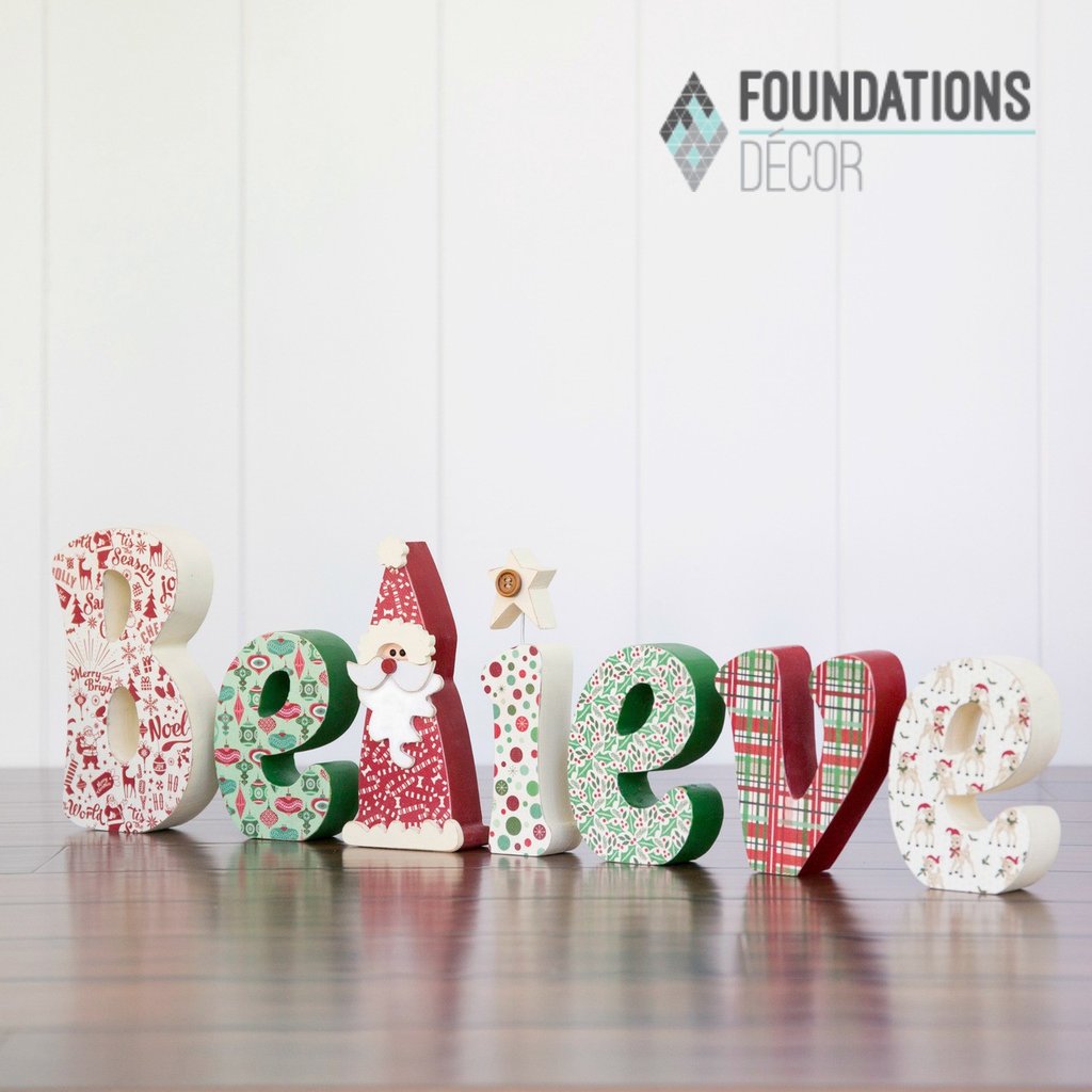 Foundations Décor - 2154-2 Believe with Santa and Star