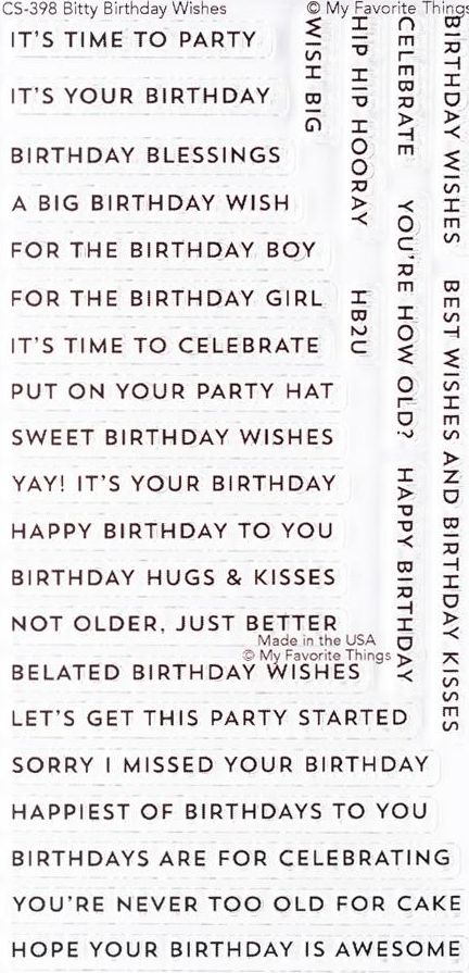 My Favorite Things - Bitty Birthday Wishes - out of stock