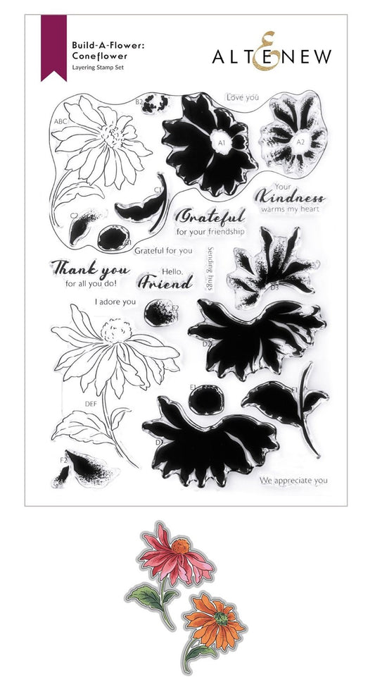 Altenew - Build A Flower: Coneflower Layering (stamp & die set)