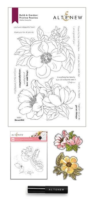 Altenew - Build-A-Garden - Pristine Peonies & Add-on die set