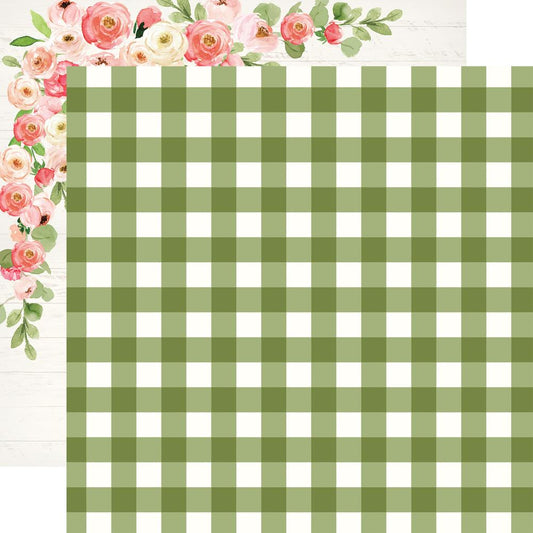 Carta Bella - Spring Market D/S Paper - Garden Gingham (CBSM011)