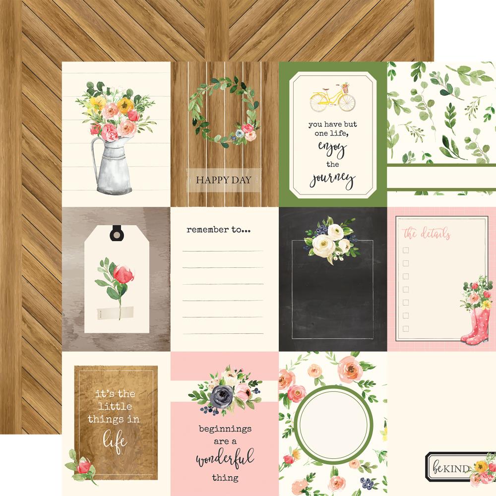 Carta Bella - Spring Market 3x4" D/S Paper - Journalling Cards (CBSM0004)