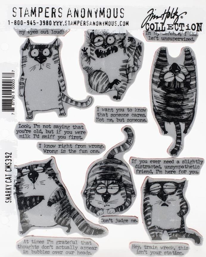 Tim Holtz CMS392 - Snarky Cat*